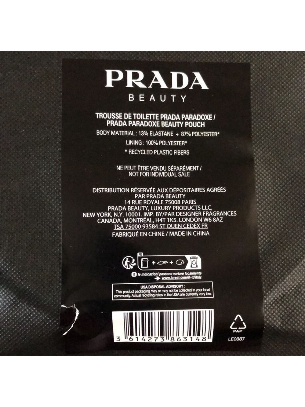 Prada Beauty Triangle Pouch Cosmetic Bag Authentic - Picture 13 of 15
